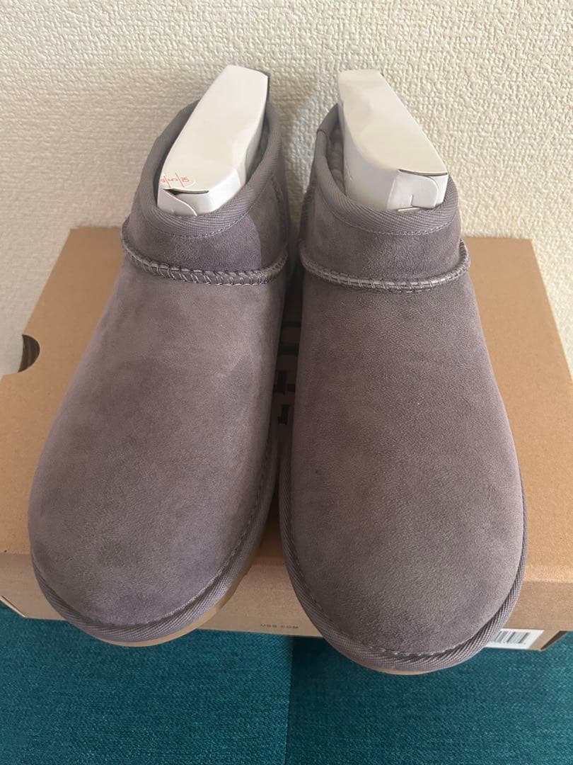 UGG グレー ムートンブーツ サイズ8クラシックウルトラミニ