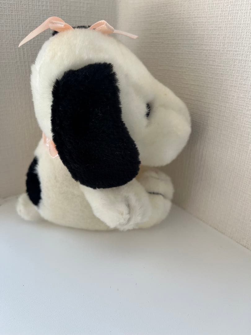 スヌーピー　ベルちゃん　ぬいぐるみ　ピンク　リボン　ピーナッツ　平成レトロ　レア