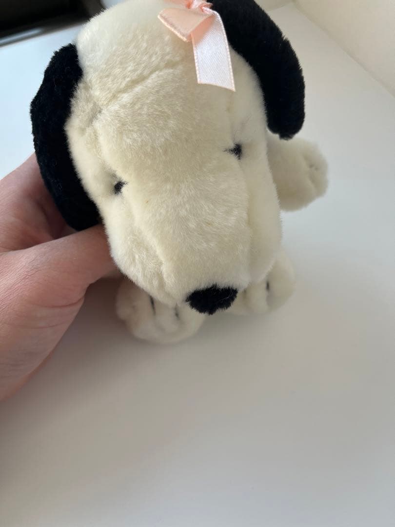 スヌーピー　ベルちゃん　ぬいぐるみ　ピンク　リボン　ピーナッツ　平成レトロ　レア