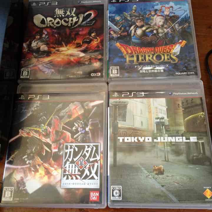 プレステ3&ソフト4本  充電ケーブル1本付き