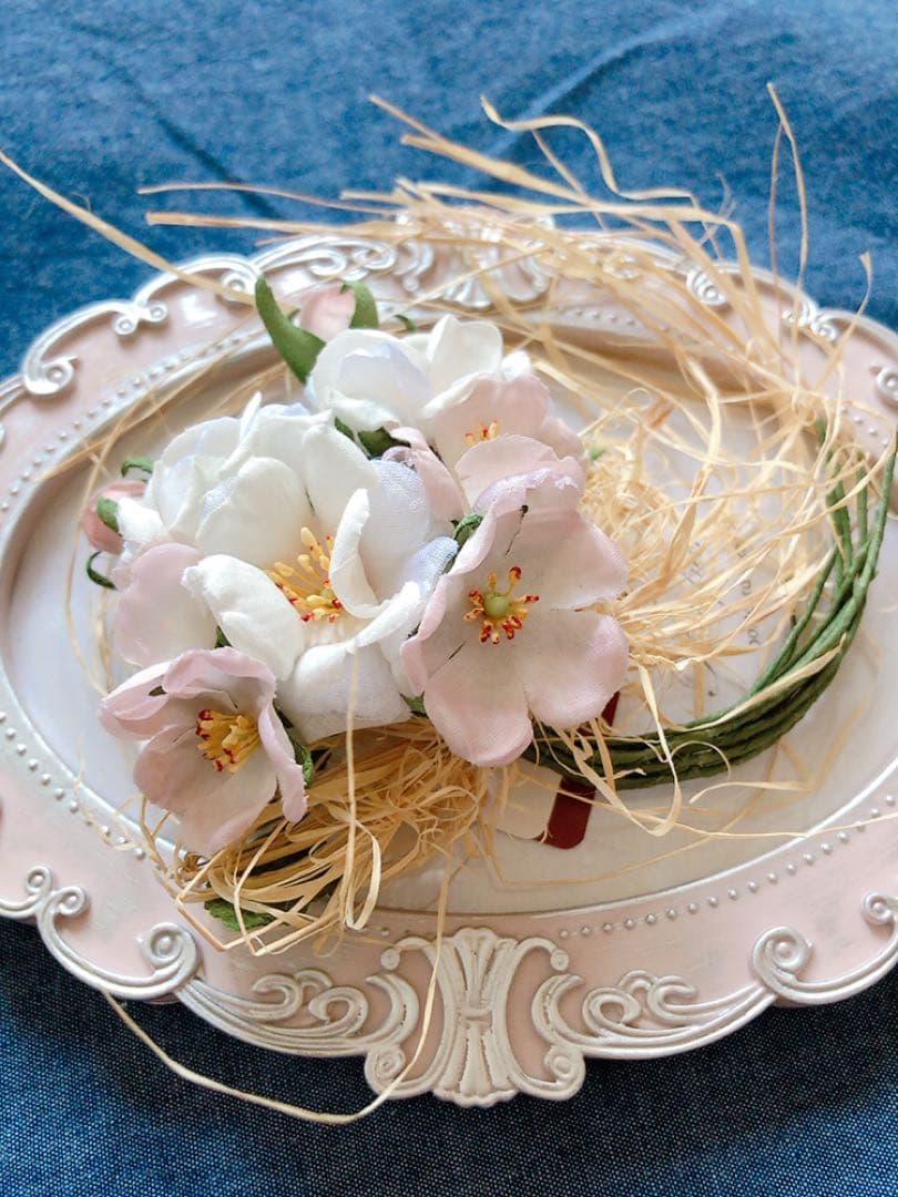 ピンクハウス❤️【未使用】藁付き野ばらブーケコサージュ❤️