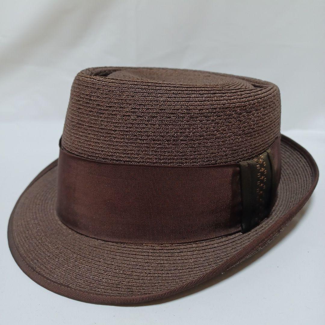 ♭︎ステットソンSTETSON 黒タグ 高級 ハット 帽子メンズ ダークブラウン