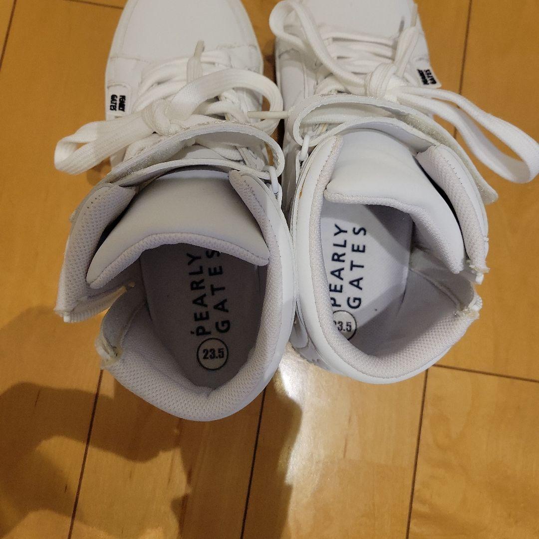 PEARLY GATES ホワイト ハイカットスニーカー