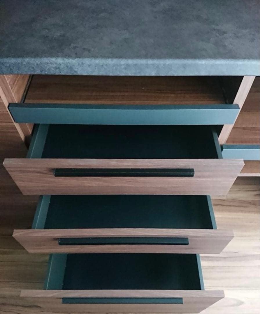 【週末セール】パモウナ 食器棚 SY-1600R (D=45cm) ウォルナット