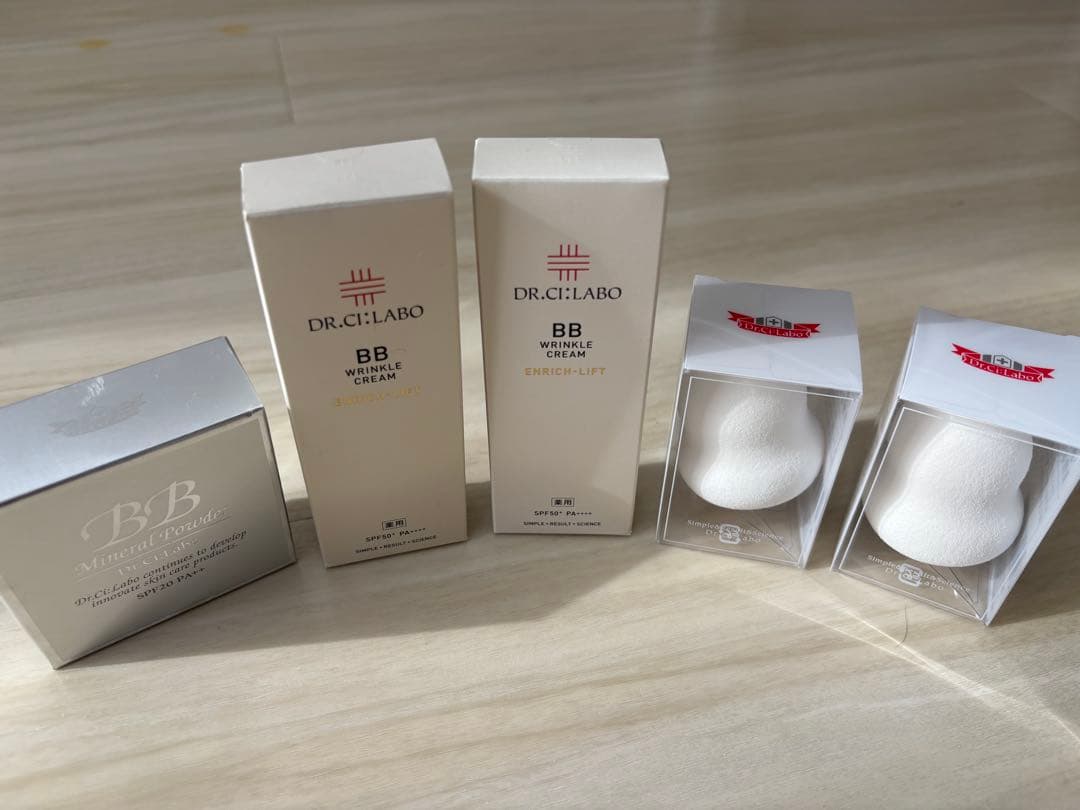 Dr.シーラボ　BBクリーム 2個　BBミネラルパウダー　3Dメイクスポンジ2個