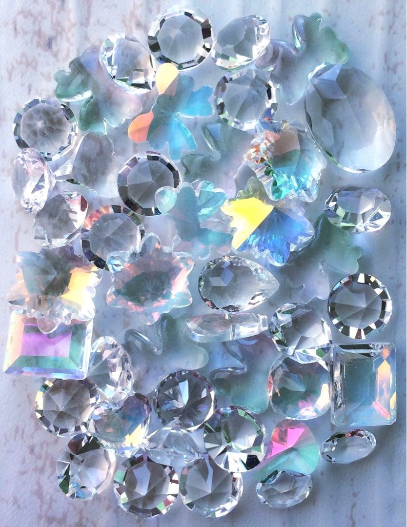 ✧1点物✧高級ガラス✧クリア＆AB✧ガラスビジュー✧クリスタルガラス✧アソート✧