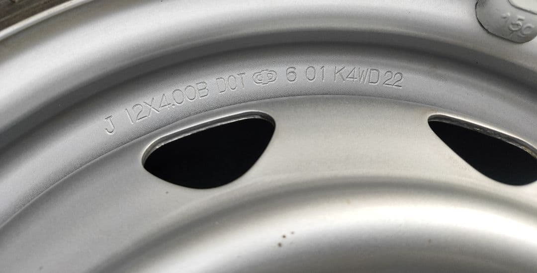 ②ブリヂストン ホイールセット 145R12 145/80R12 軽トラ バン