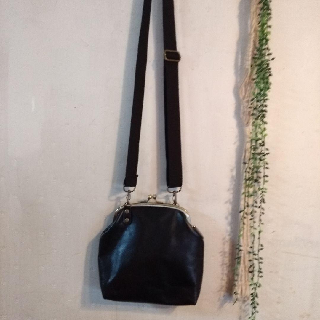 森のくまさん　柔らかい牛革使用のガマ口バック　レザー　バック　牛革　ガマ口