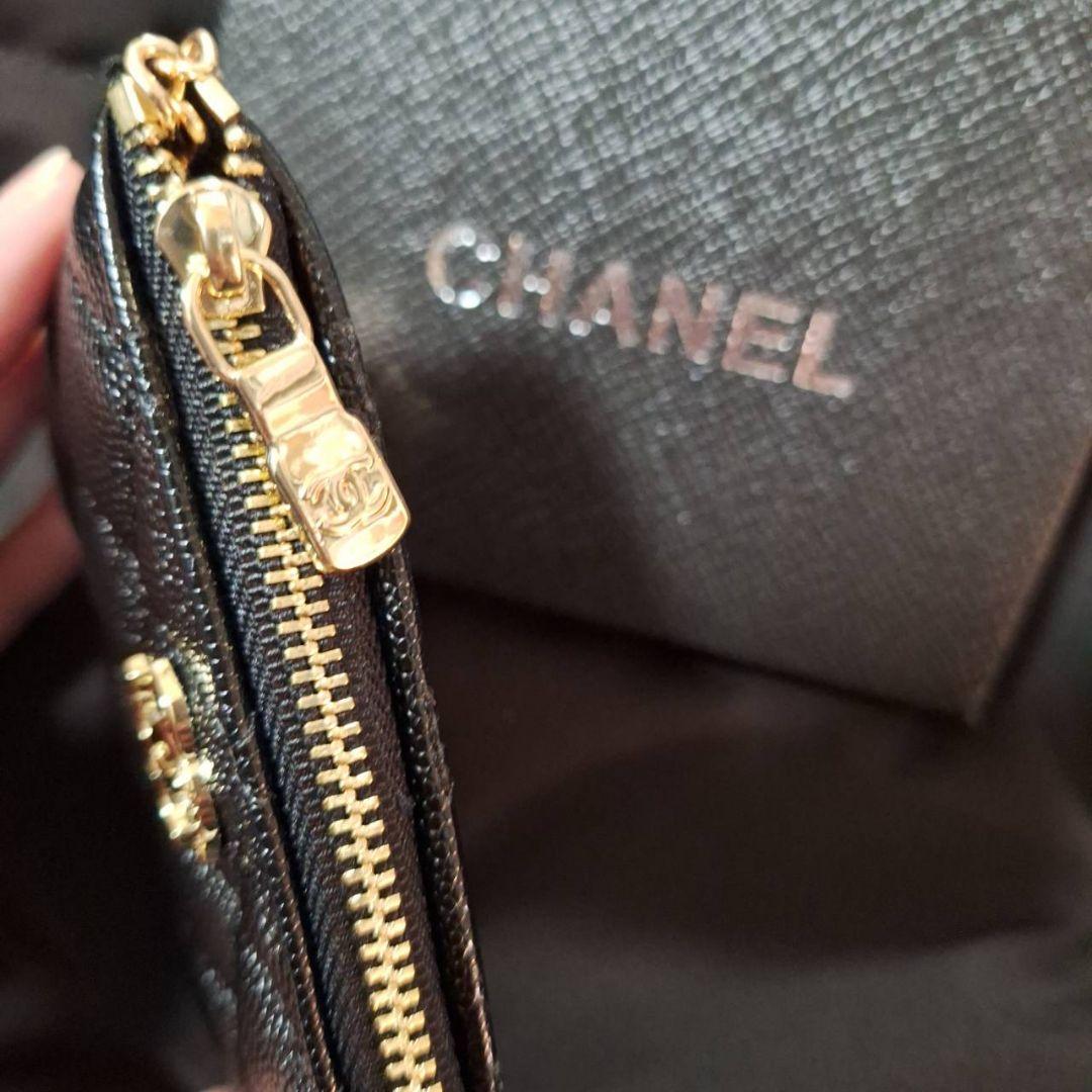 新品‼️CHANELゴールドロゴ キルティングケース ノベルティ♡