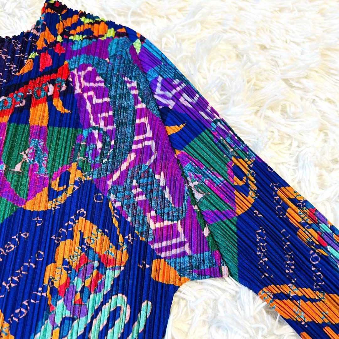 プリーツプリーズ グラフィックアート カットソー 長袖 イッセイミヤケ