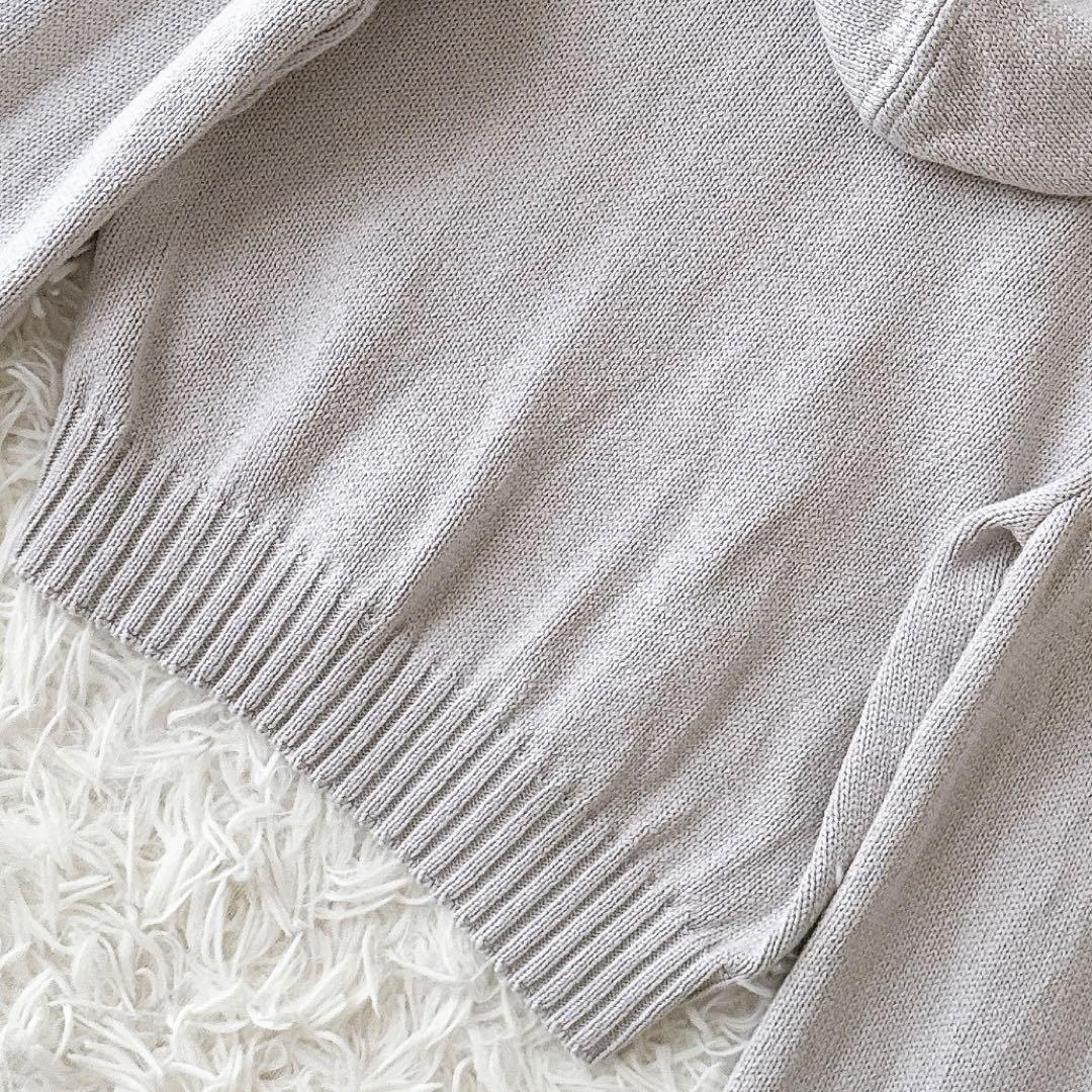 フォクシー✨フーデットパーカー ニット ケーブル編み ダブルジップ グレージュ