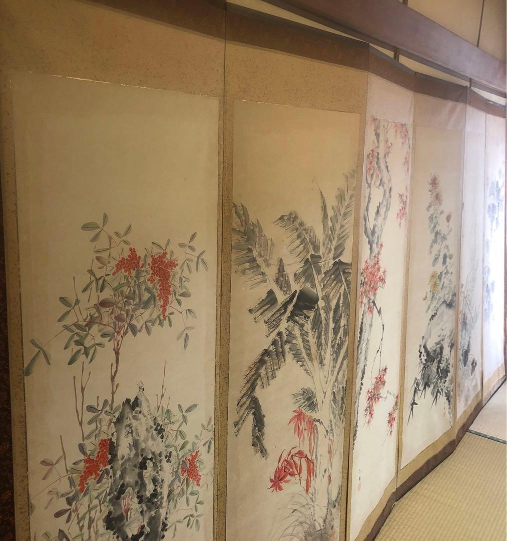 屏風　6面　江圃作　更に10％値下げしました
