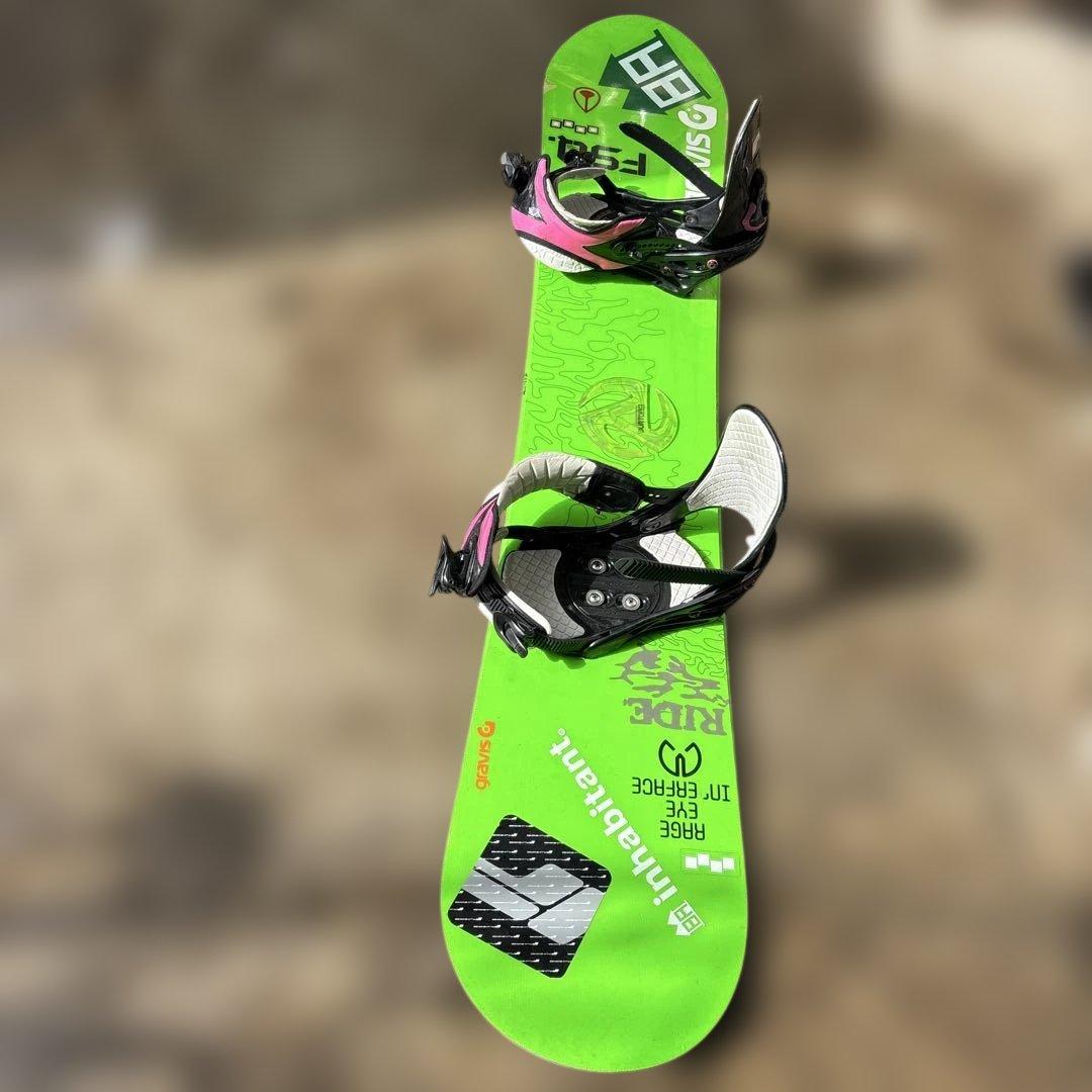 gravis FSQ スノーボード ビンディング付き