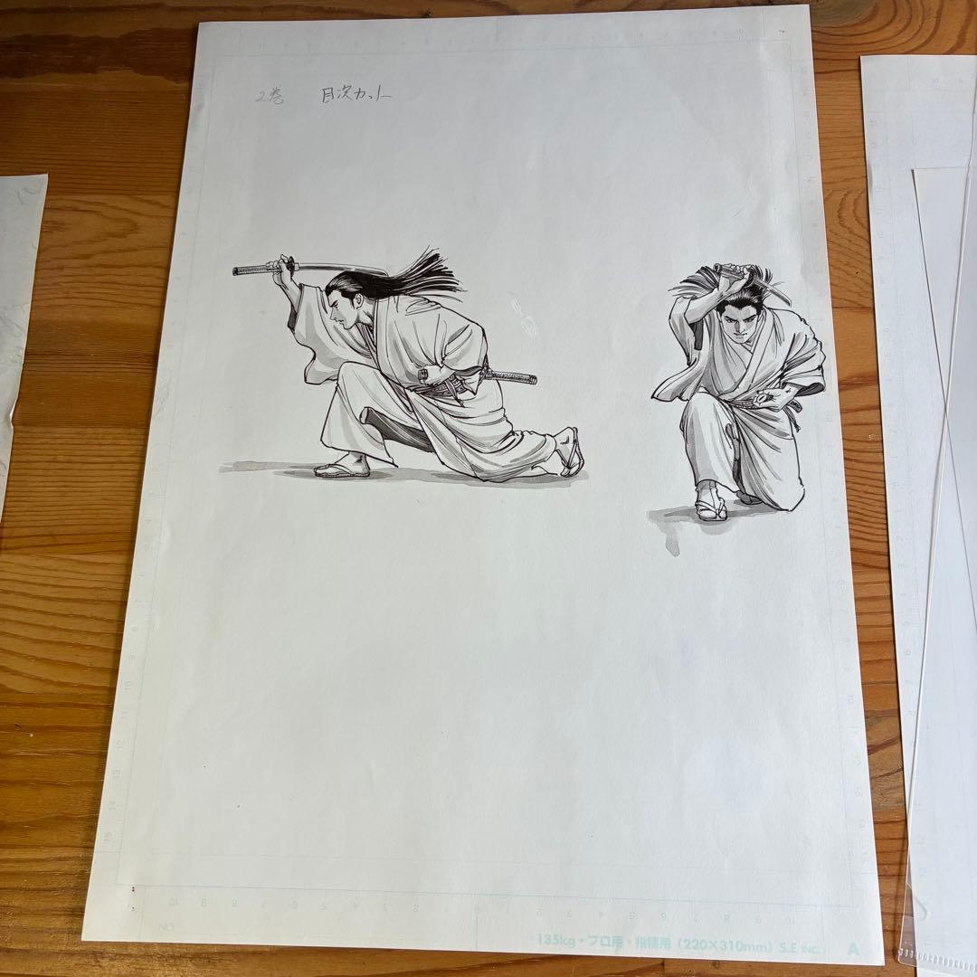 美女斬り麗三郎　漫画原画　伊賀和洋　　 原画