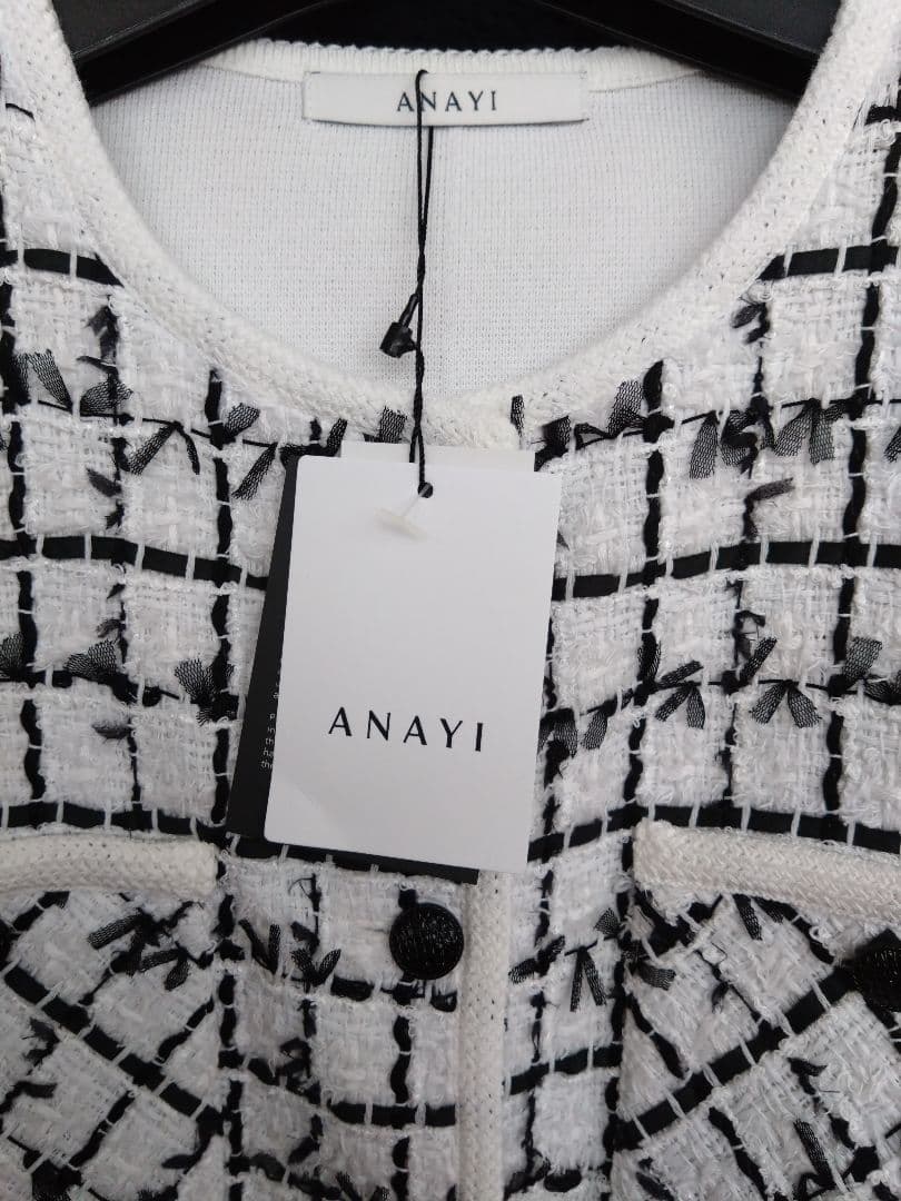 ANAYI アナイ　ツイードカーディガン 36