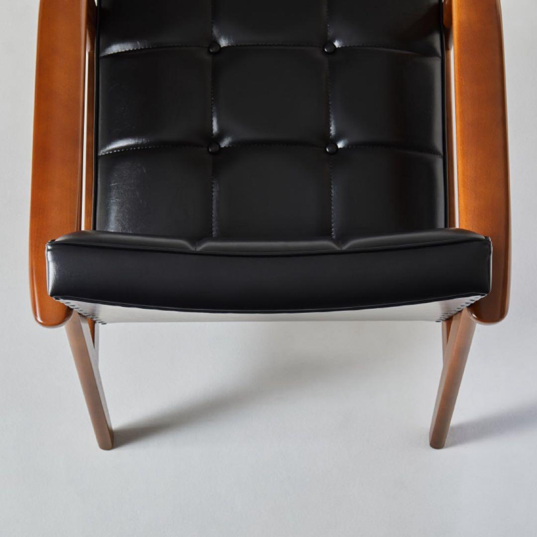 【美品】カリモク60 シングルソファ　ウォールナット