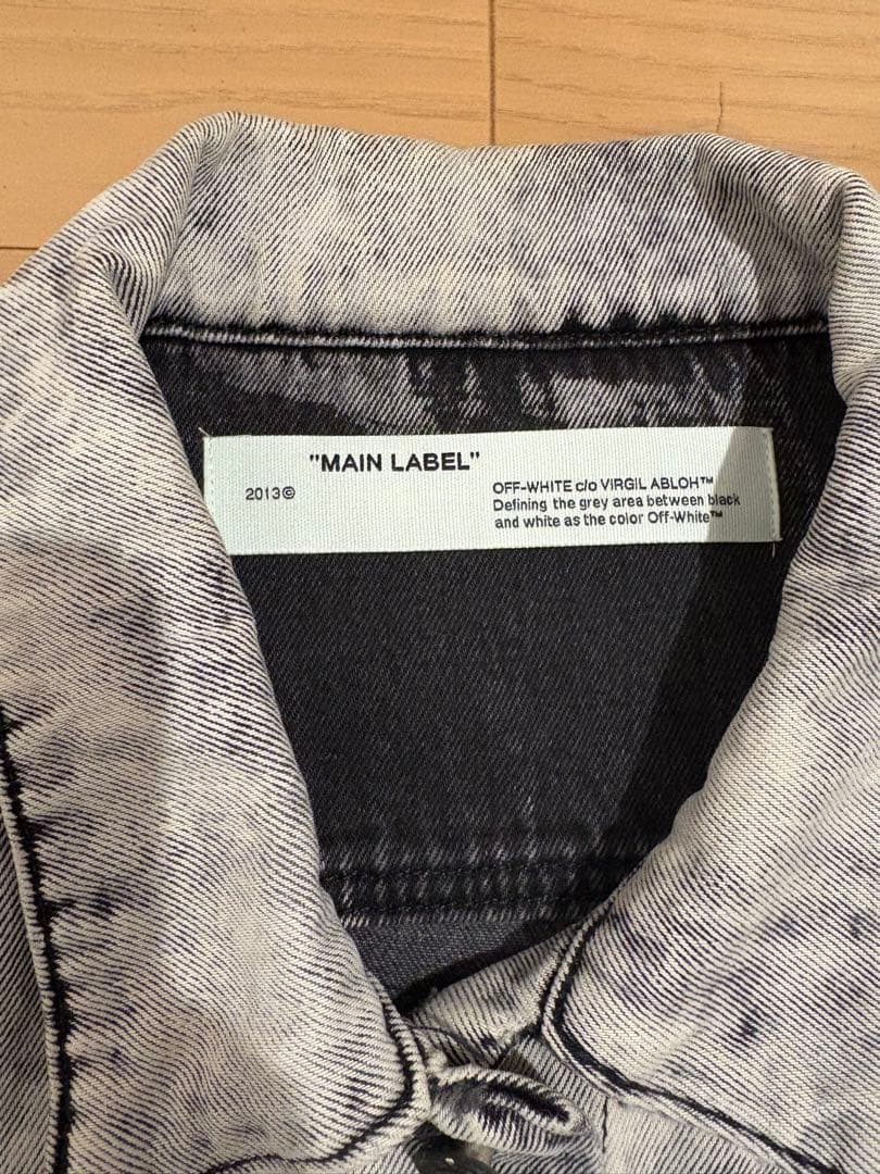 OFF-WHITE デニムジャケット Gジャン グレーブラック