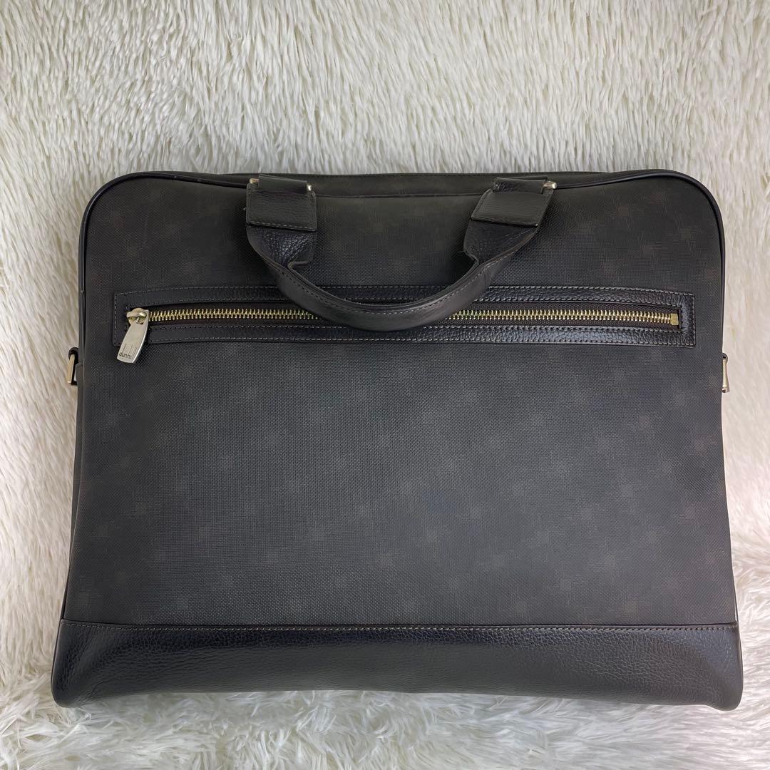 美品 ダンヒル ビジネスバッグ ブリーフケース 2way PVC レザー A4可
