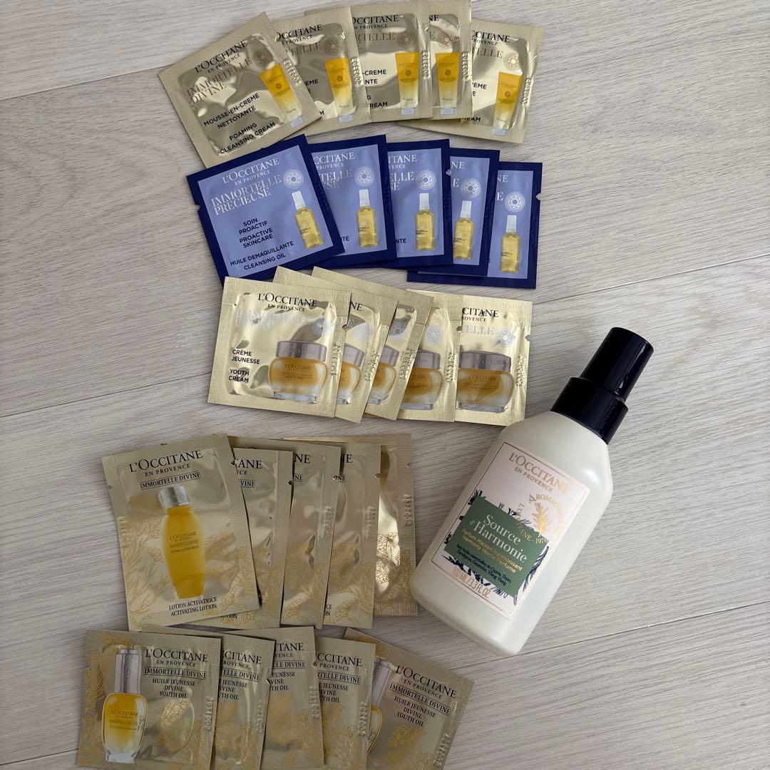 ロクシタンヘアケア新品　ボディケア新品　ルームフレグランス　ハーモニー残約半分