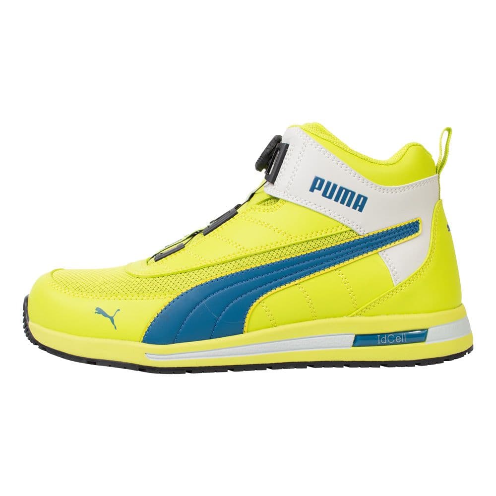 プーマ安全靴#63.214 25.5cmスイッチバックイエローディスクミッド