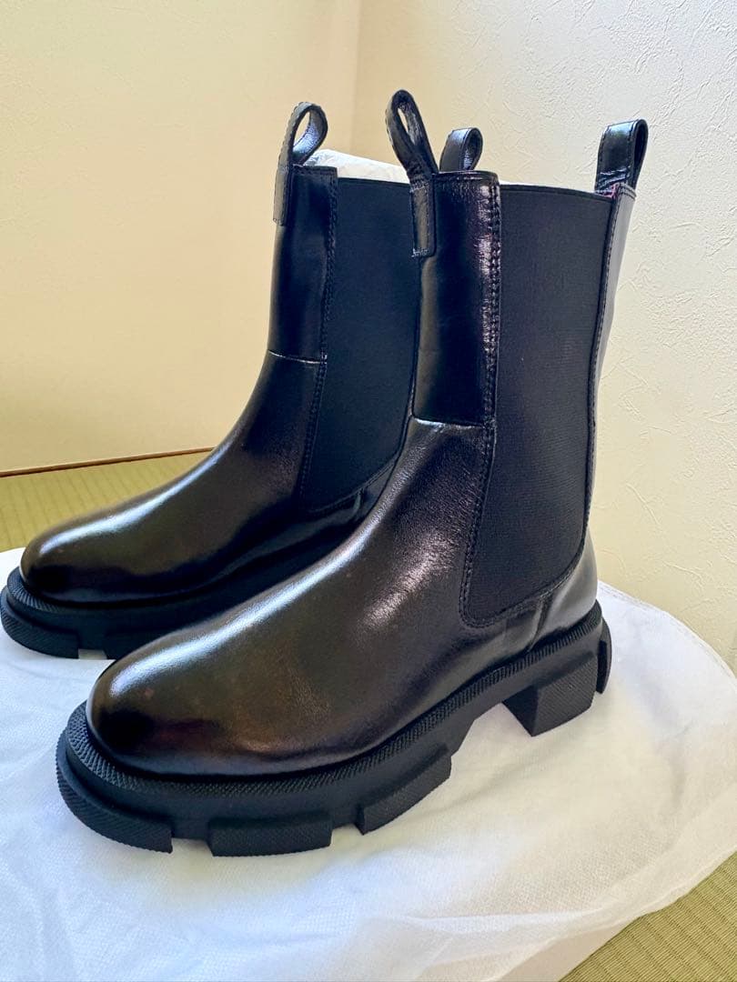 【新品未使用】MANA サイドゴアブーツ 40 ブラック