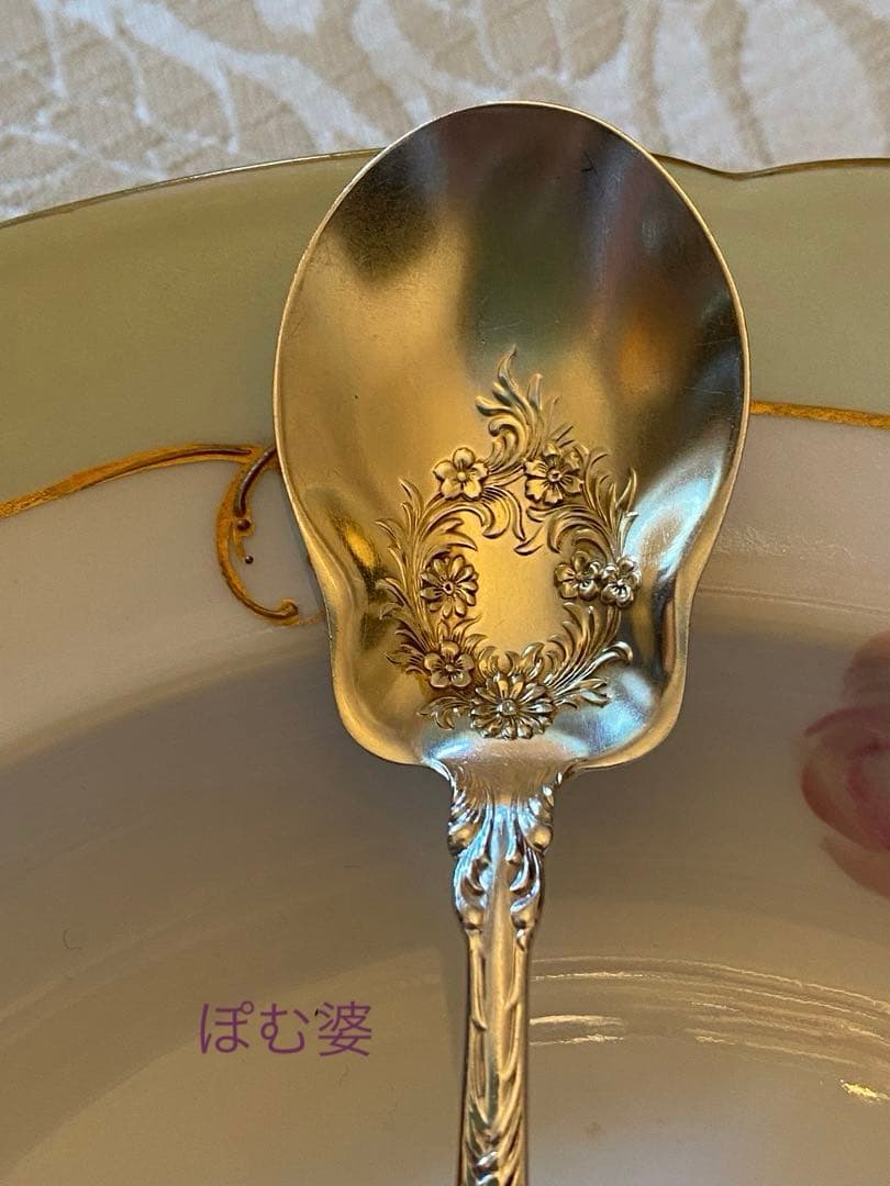 【米国／ドミニク＆ハフ】純銀 スターリングシルバー／アイスクリームスプーン ２本