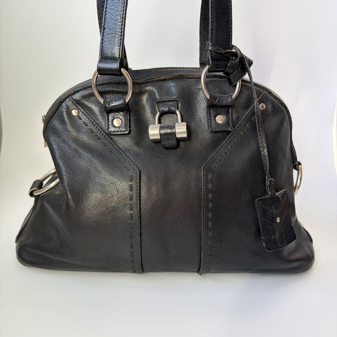 イヴ・サンローラン ミューズ パテント ショルダーバッグ