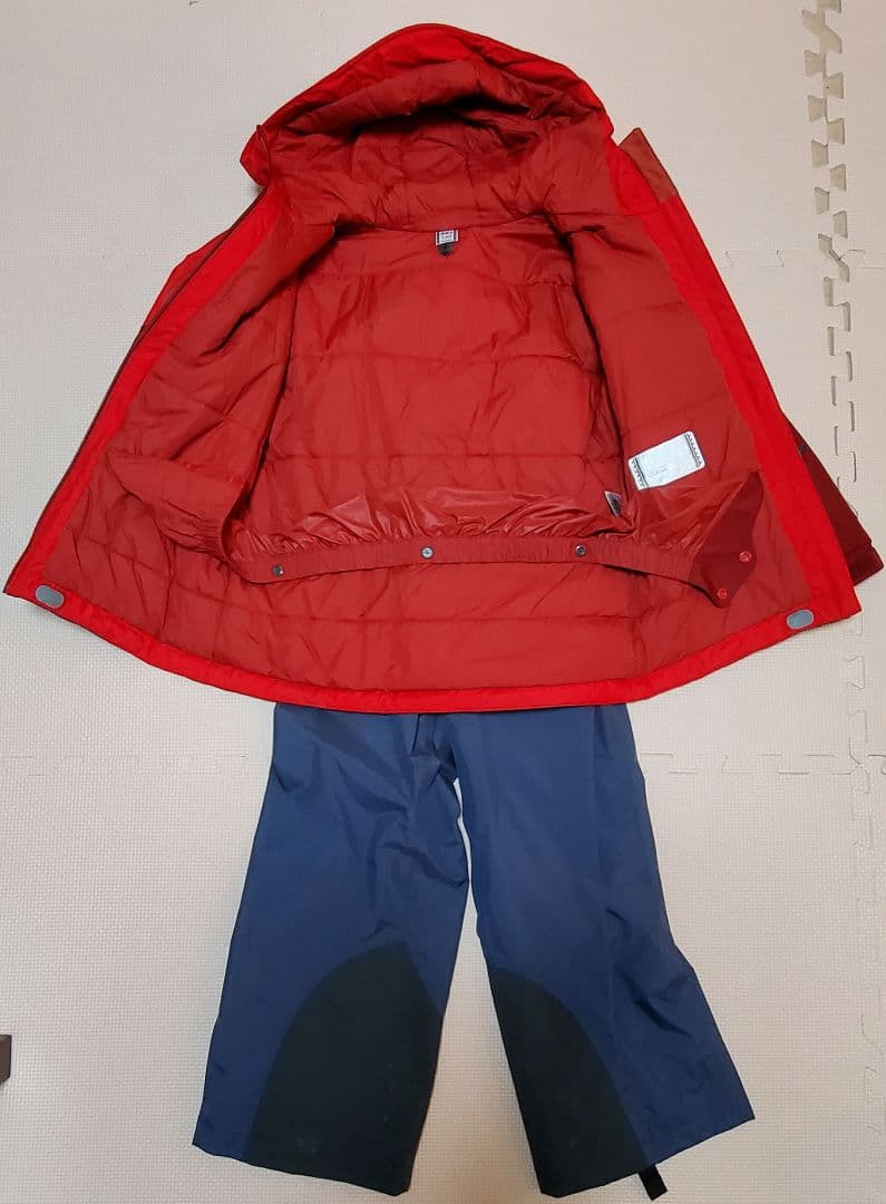 montbell スノーウェア140 パウダーステップジャケット　パンツセット