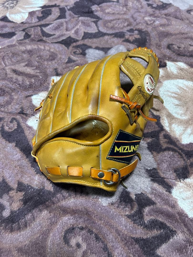 赤カップ　ミズノ　ワールドウィン　硬式　外野　グローブ　当時物　昭和レトロ