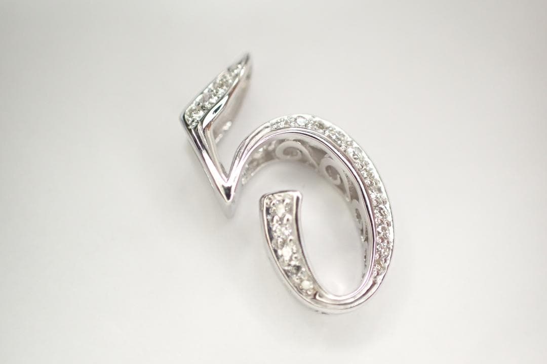 26/美品 ノンブル ゆきざき ユキザキ K18WG ダイヤ ペンダントトップ