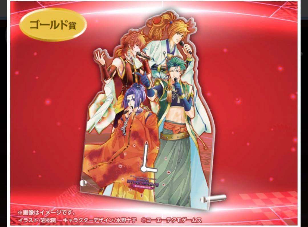 ゴールド賞　くじ　ネオロマンス HYPER MIXライヴ　アクリルクロック