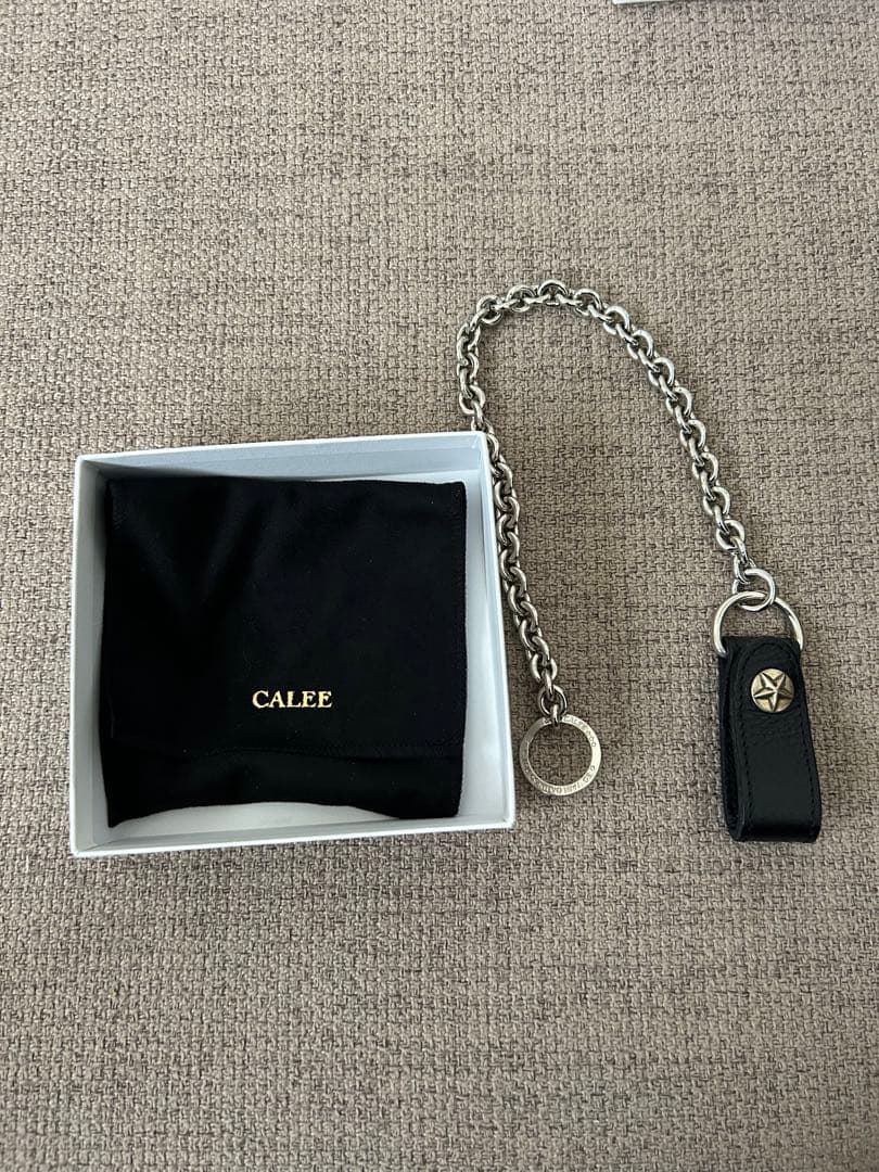 CALEE ウォレットチェーン シルバースターコンチョ付き