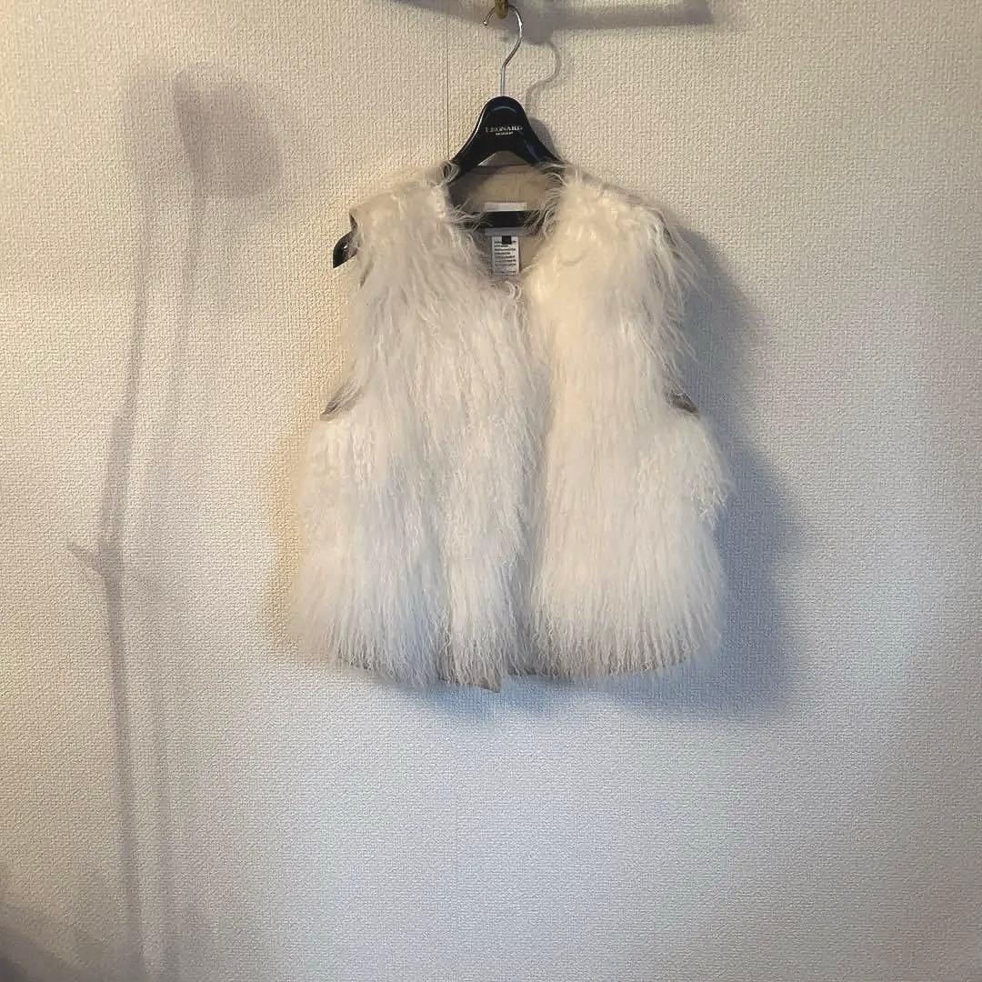 チベットラムファーベスト　ホワイト