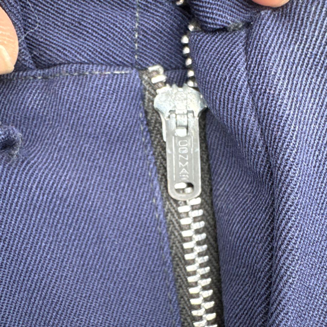 50s vintage wool gabardine slacks ナス紺