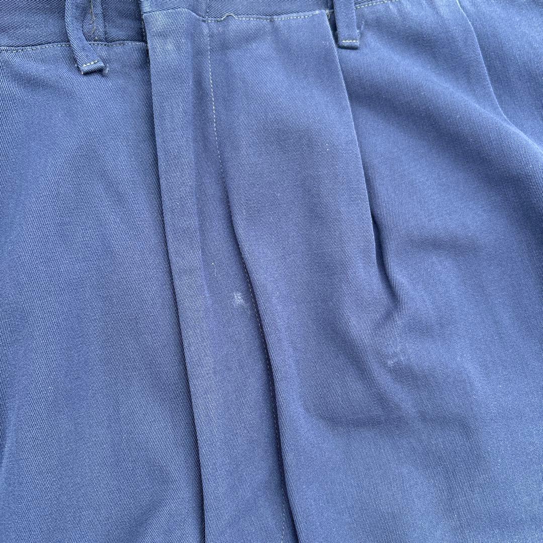 50s vintage wool gabardine slacks ナス紺