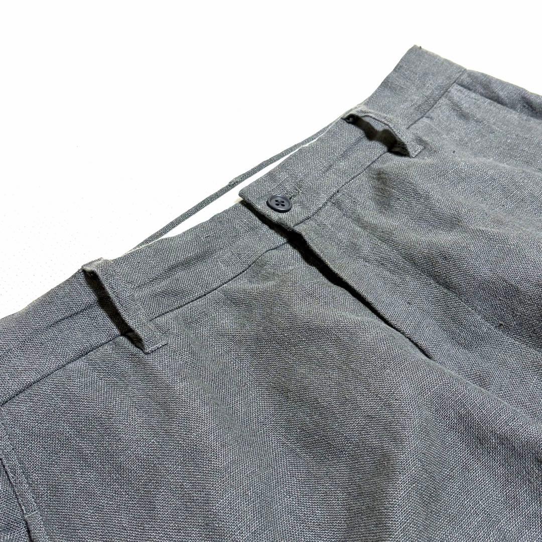 美品 25SS完売 FOLL リネントラウザー グレー 2