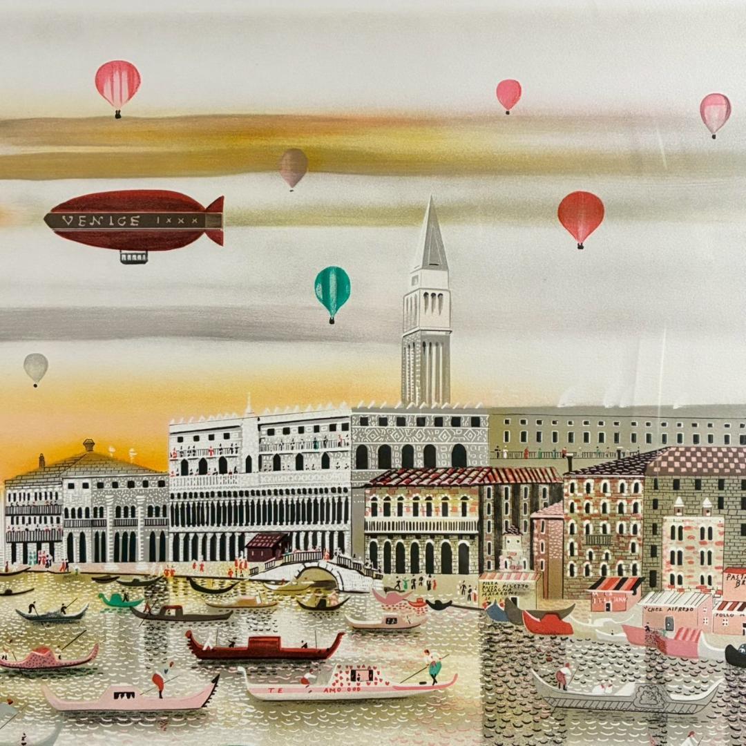 イザベル・バイレン「ベニス」リトグラフ 直筆サイン入り 額縁入り ヴェネツィア