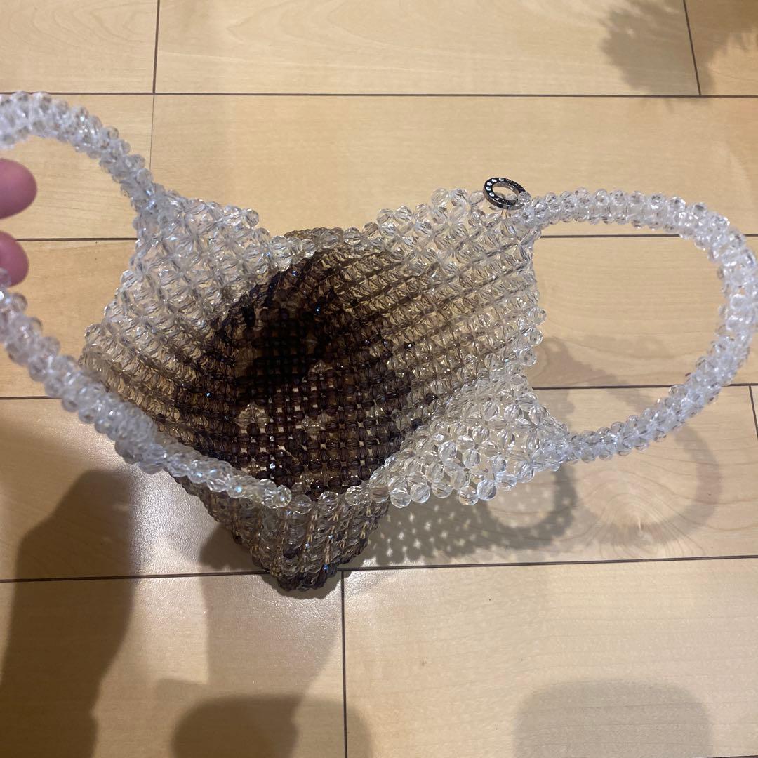 【美品】アンテプリマ グラデーション ビーズパーティーバッグ