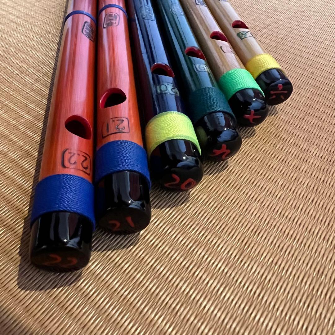 ※本日価格　天雅笛 各種6本まとめ売り（武田天雅作）篠笛 雅楽