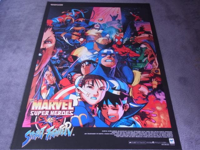 未使用　非売品　ポスター　マーヴルスーパーヒーローズ VSストリートファイター