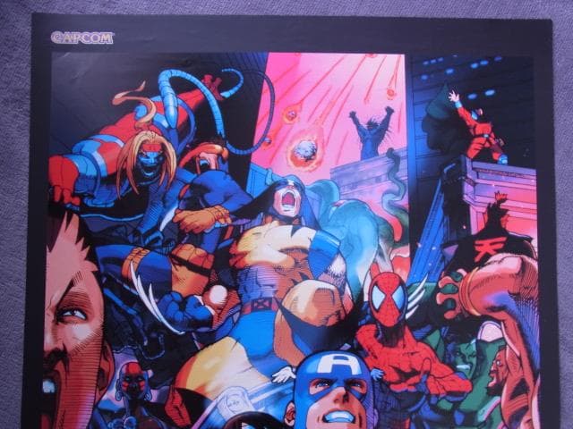 未使用　非売品　ポスター　マーヴルスーパーヒーローズ VSストリートファイター