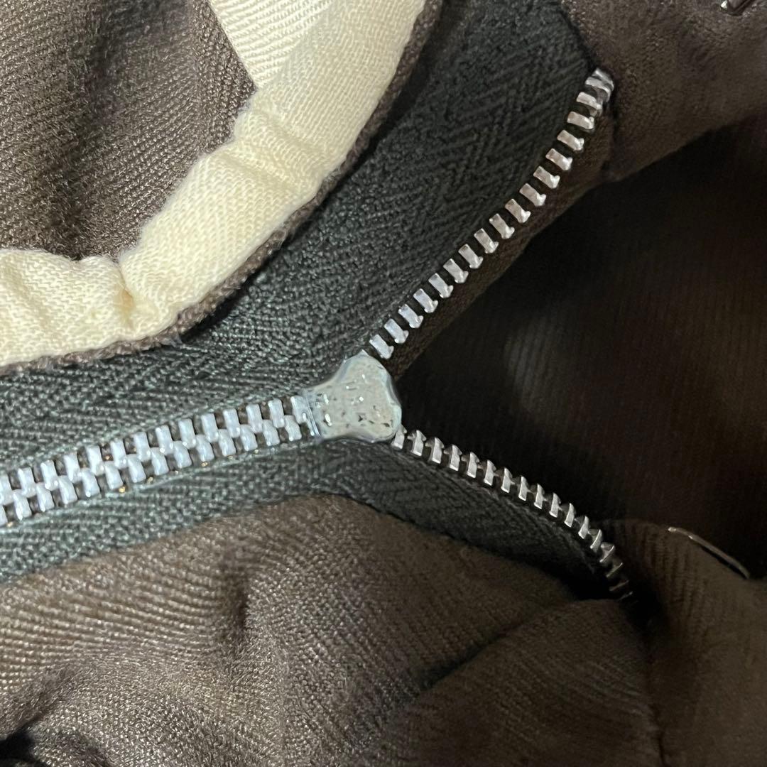 50s 60s レーヨン ギャバジン ドレープ スラックス 茶色 ヴィンテージ