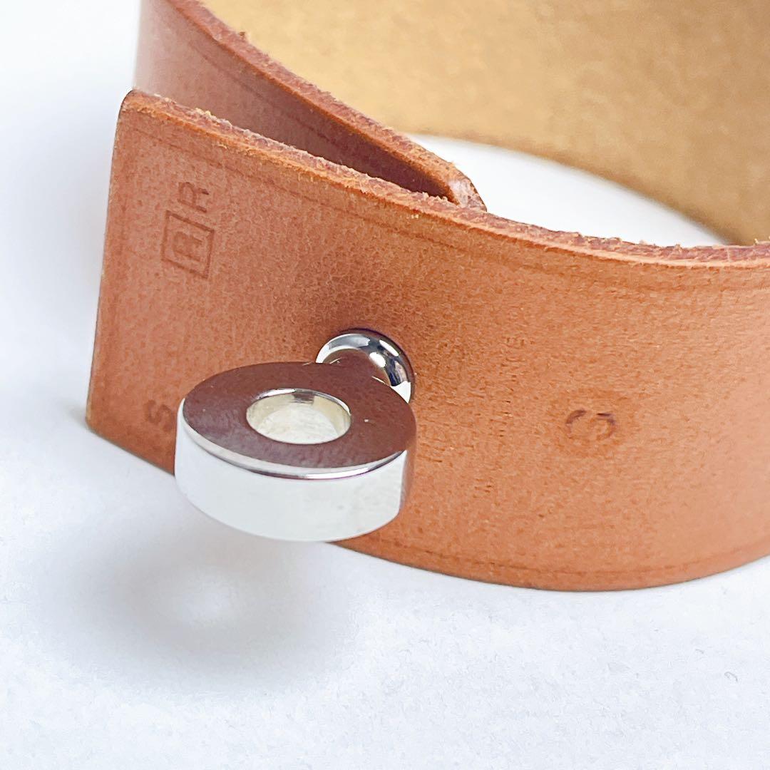 希少　エルメス　ケリー　レザー　バングル　四角R刻印　2014年　ブラウン