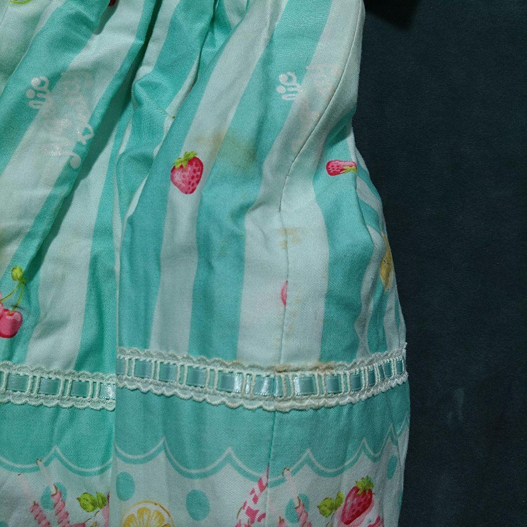 Angelic Pretty♡フルーツパーラー胸当てスカート ♡ミント