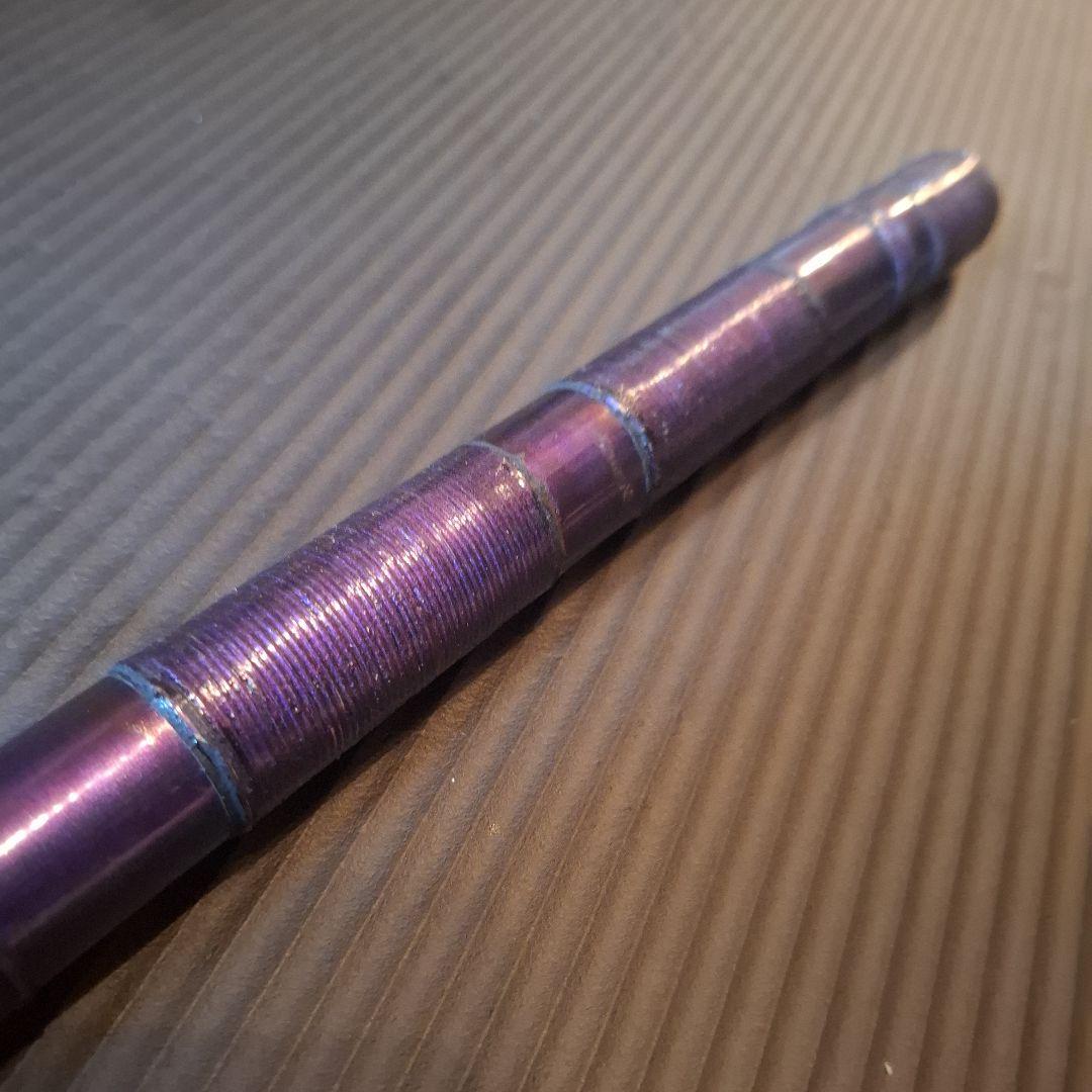 7月限定値下げ！篠笛　古典調　五本調子　７穴　 総巻き　パープルメタリック