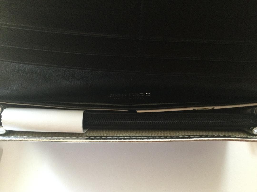 ジミーチュウ長財布シルバーJIMMY CHOO Nino Silver Mix