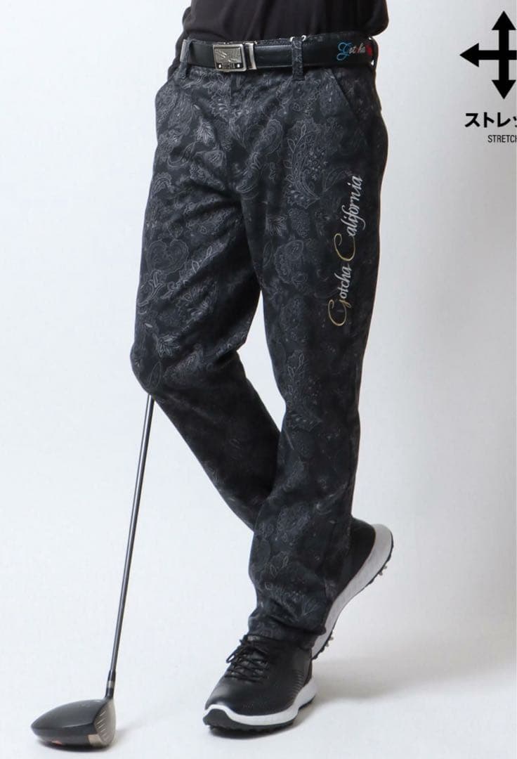 新品未使用　GOTHA GOLF ストレッチペイズリー柄パンツ L