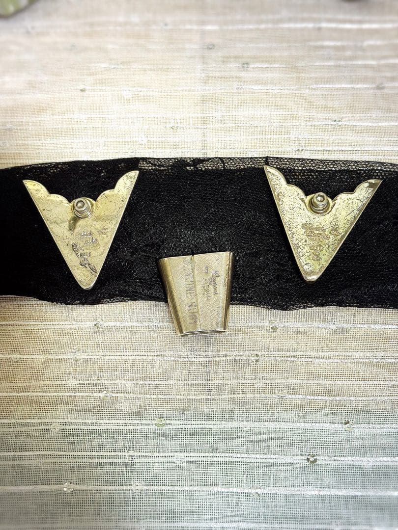 ビンテージ⭐︎ウェスタンカラーチップとスカーフリング3点セット10K&ルビー