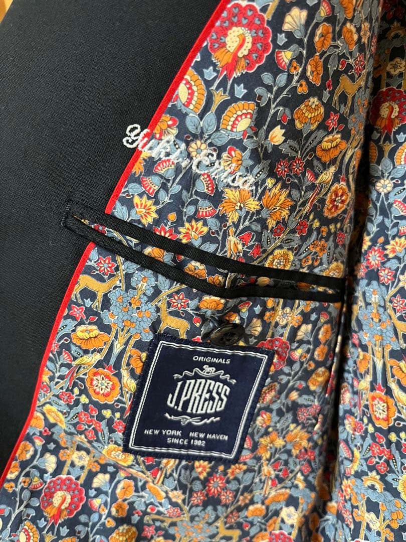 J.PRESS ぺピンメリノ　紺ブレザー　3つボタン段返り A4サイズ