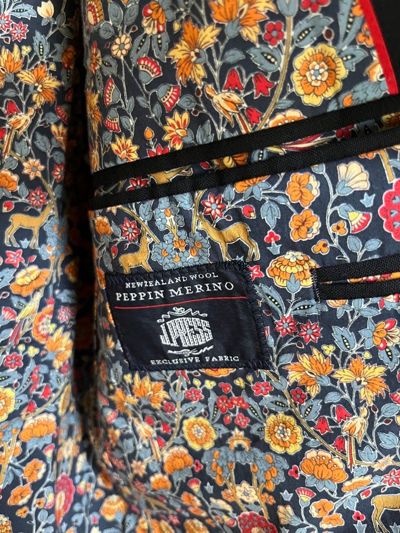 J.PRESS ぺピンメリノ　紺ブレザー　3つボタン段返り A4サイズ